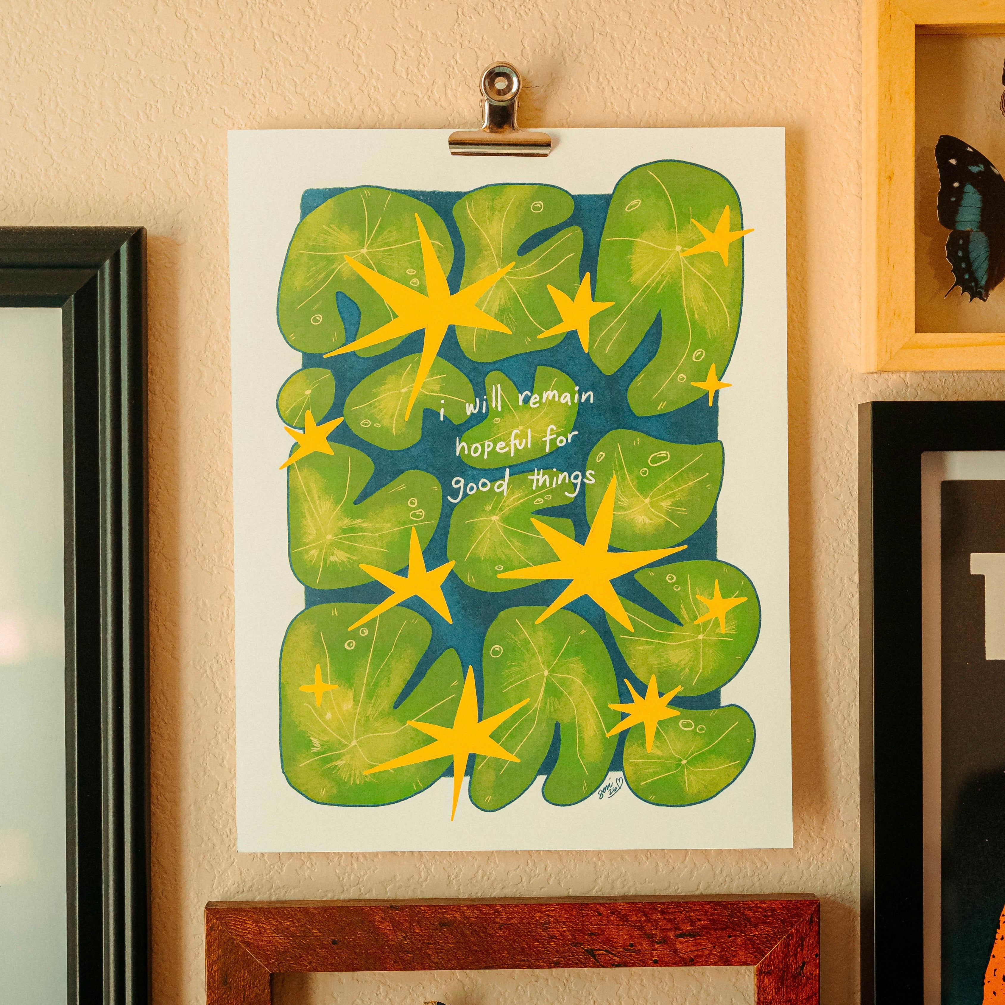 hopeful lily pads print