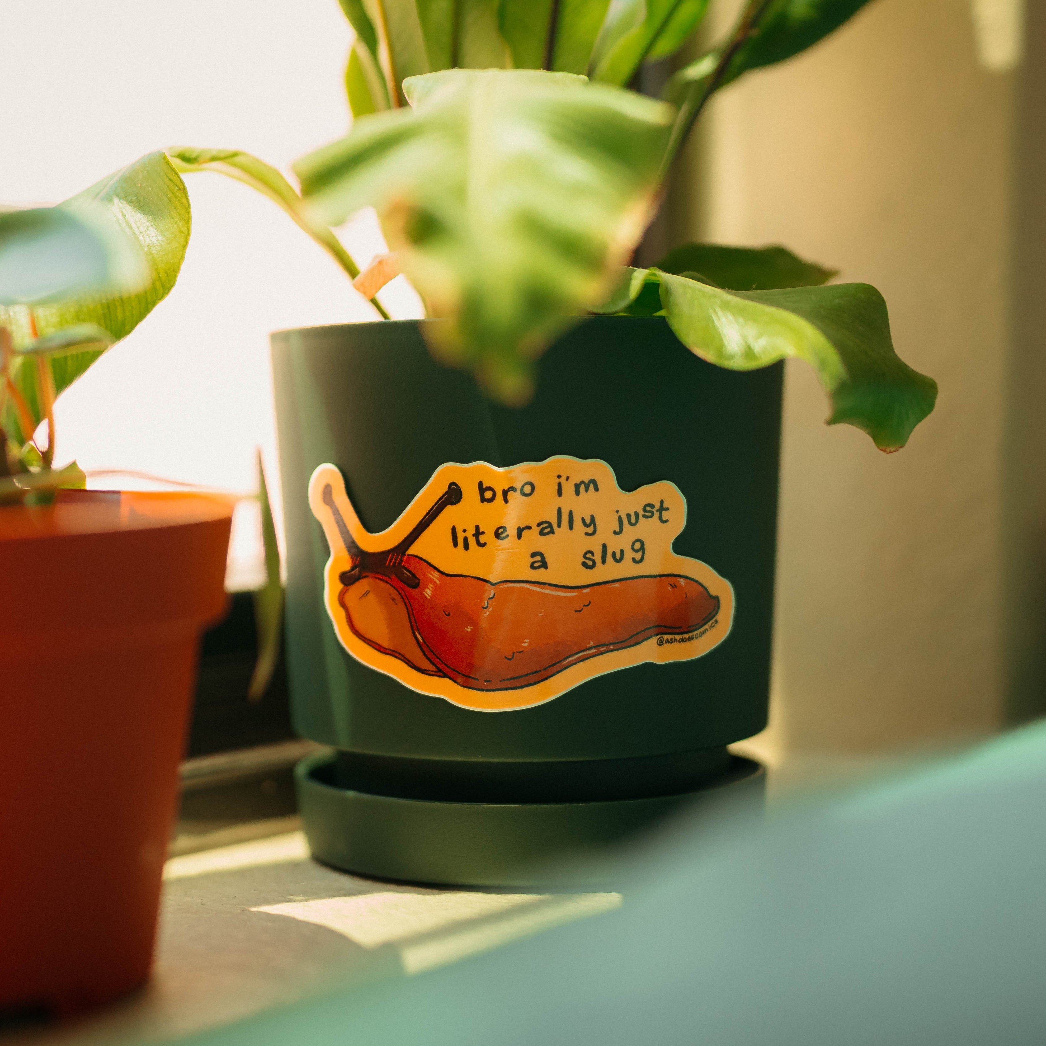 literally just a slug sticker