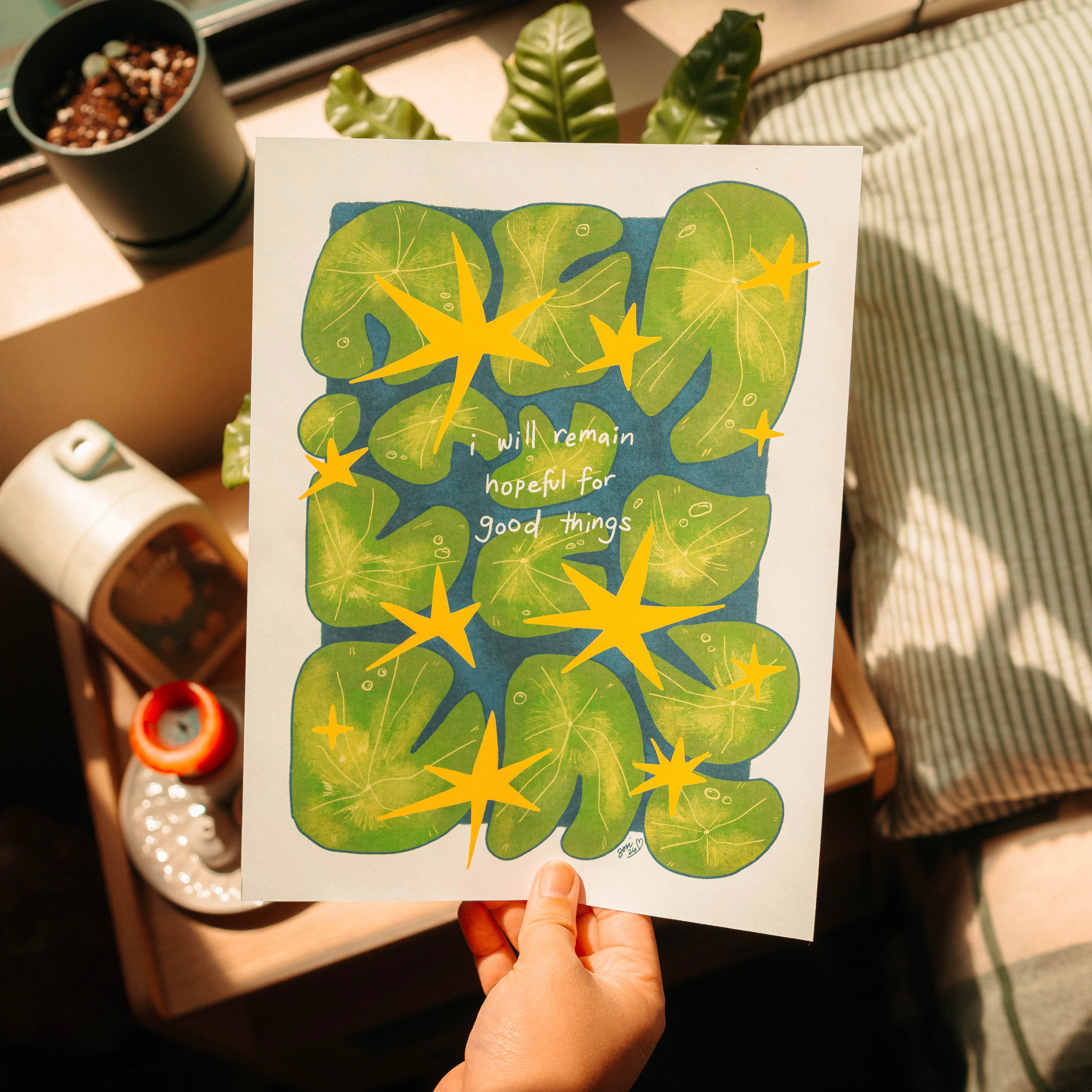hopeful lily pads print