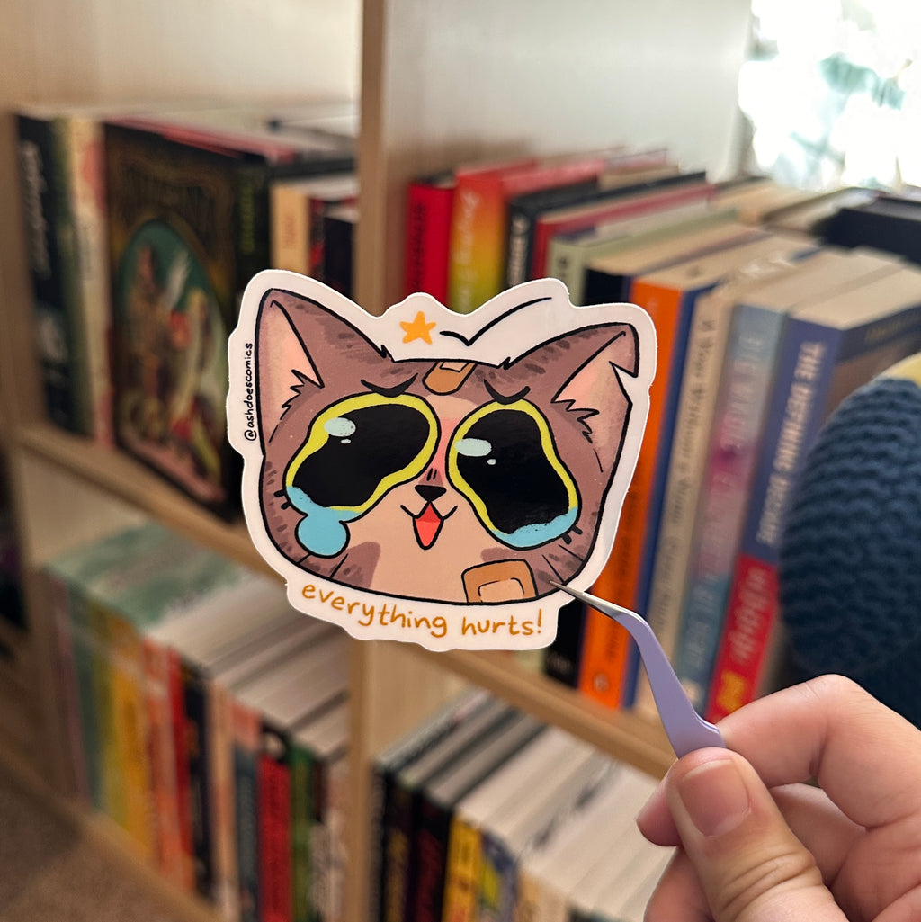 clumsy cat sticker
