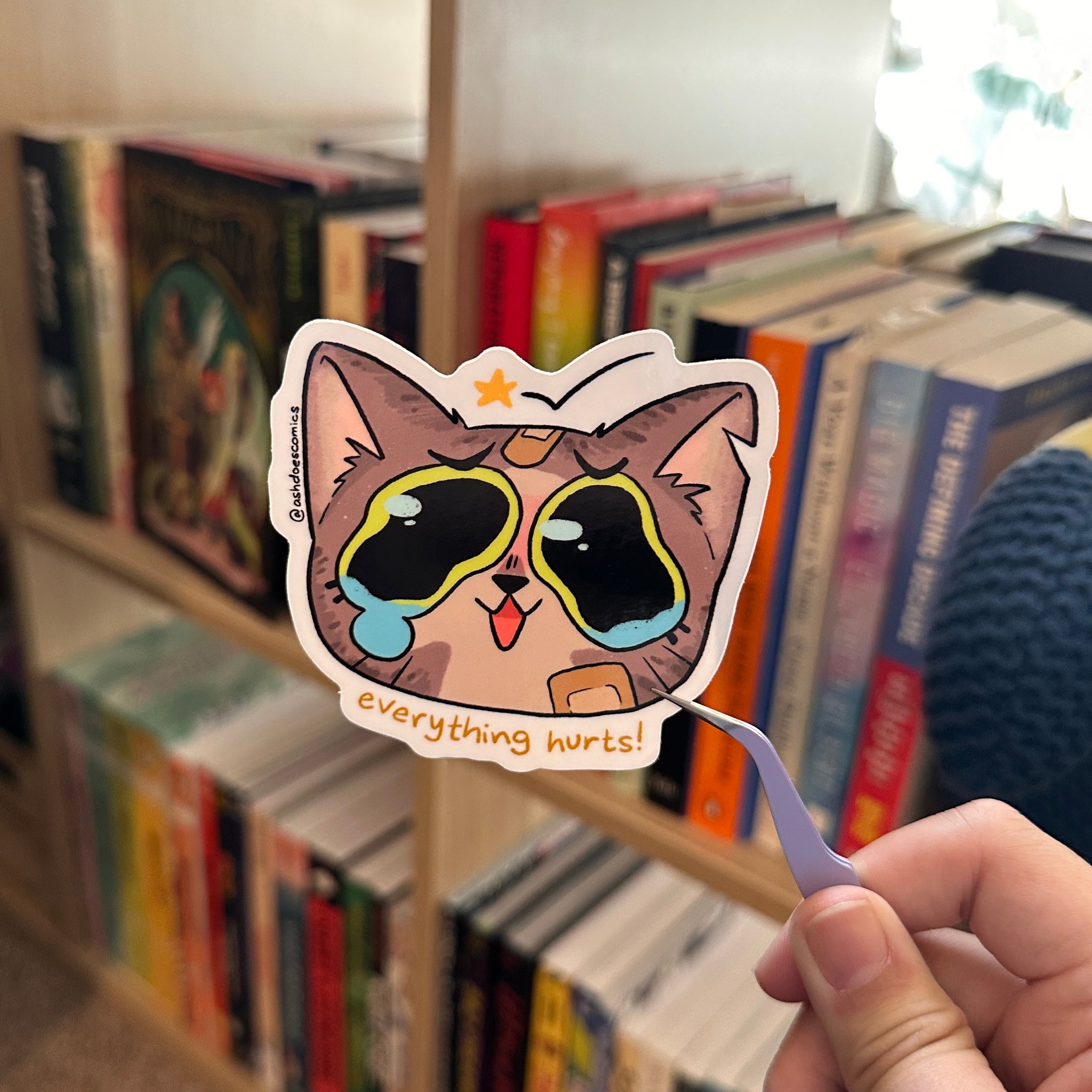 clumsy cat sticker